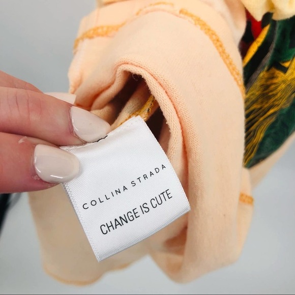 COLLINA STRADA Upcycled Hand Dyed Hand Embellished T-Shirt Dress Size Medium - Picture 12 of 16